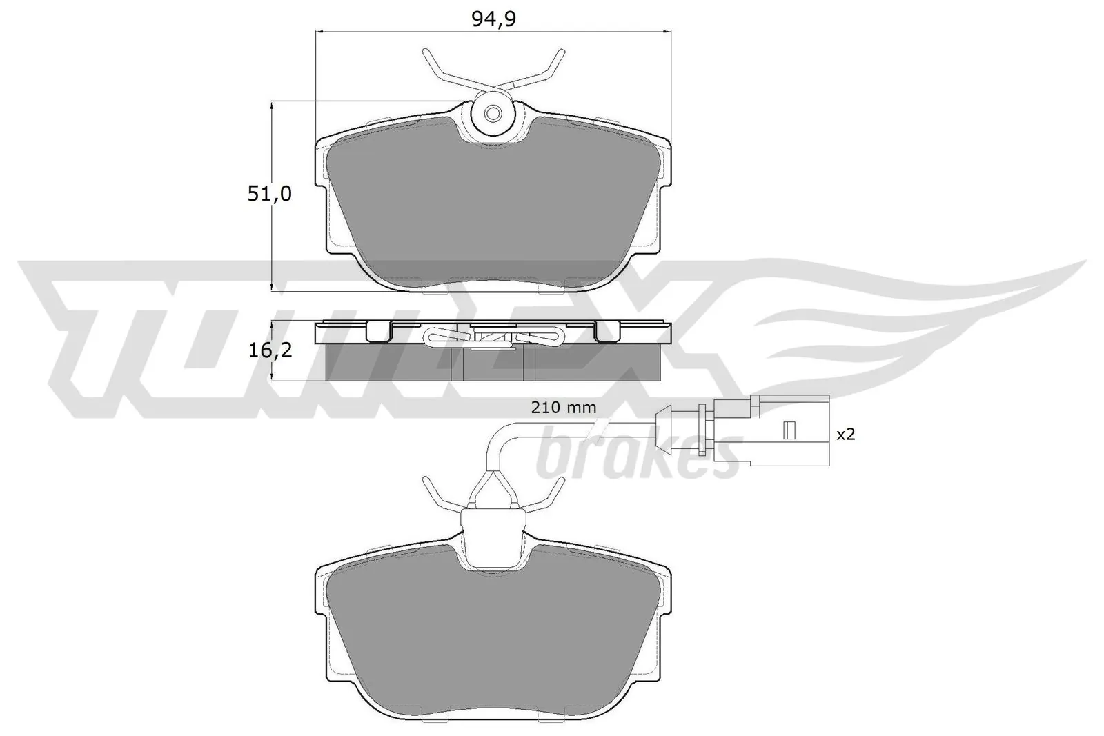 TOMEX Brakes fékbetétkészlet, tárcsafék - TX 13-901 - TothCarparts