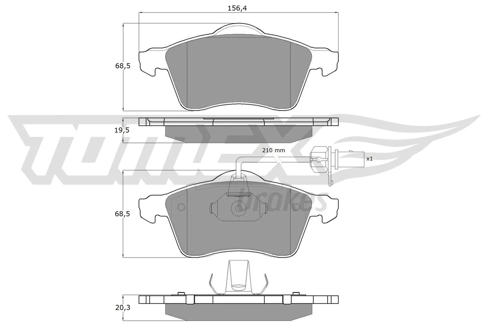 TOMEX Brakes fékbetétkészlet, tárcsafék - TX 13-911 - TothCarparts