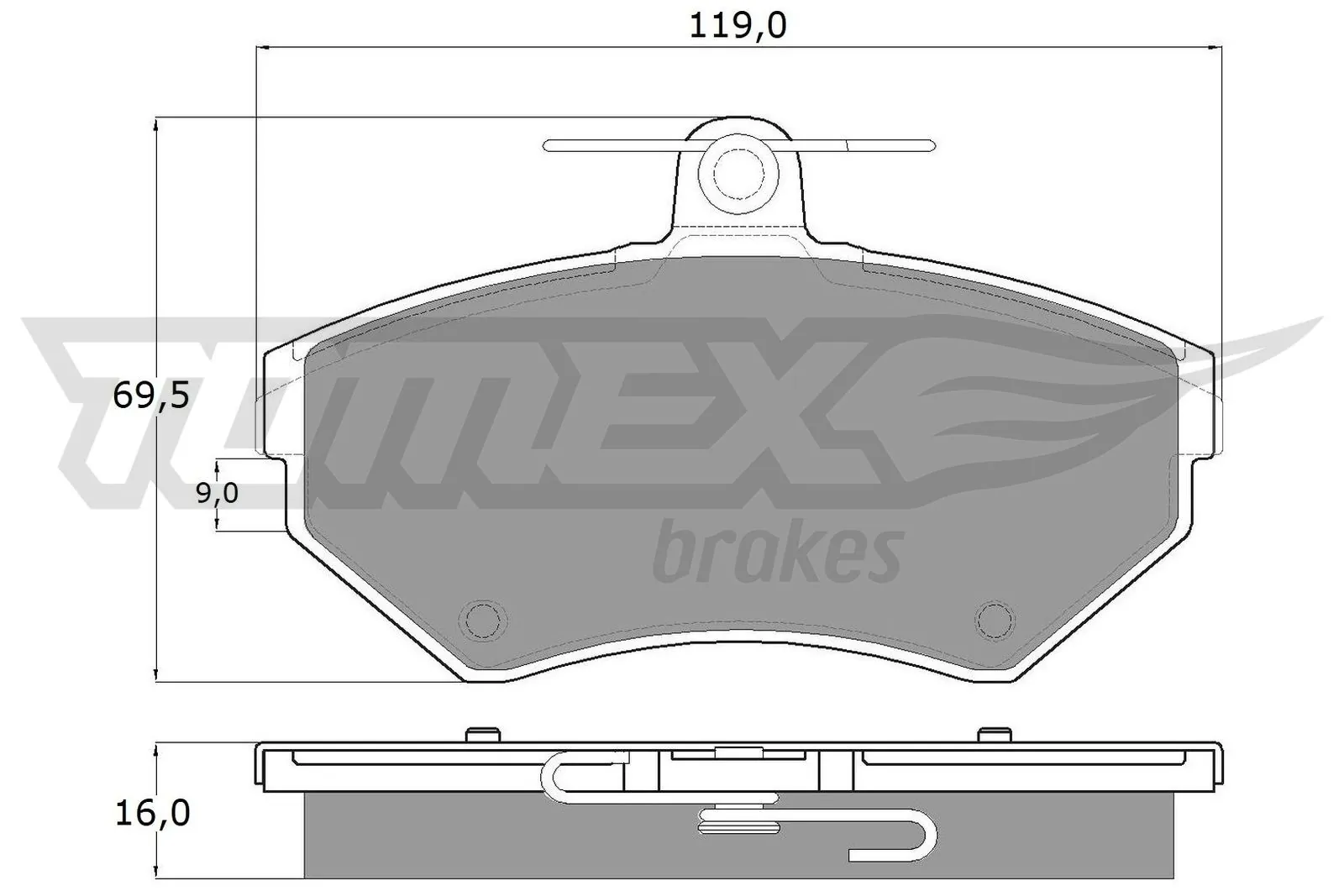 TOMEX Brakes fékbetétkészlet, tárcsafék - TX 13-94 - TothCarparts
