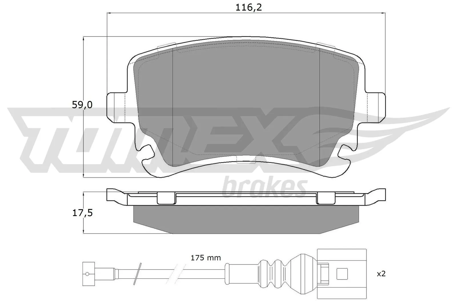 TOMEX Brakes fékbetétkészlet, tárcsafék - TX 13-96 - TothCarparts