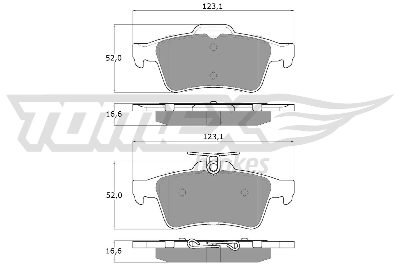 TOMEX Brakes fékbetétkészlet, tárcsafék - TX 14-28 - TothCarparts