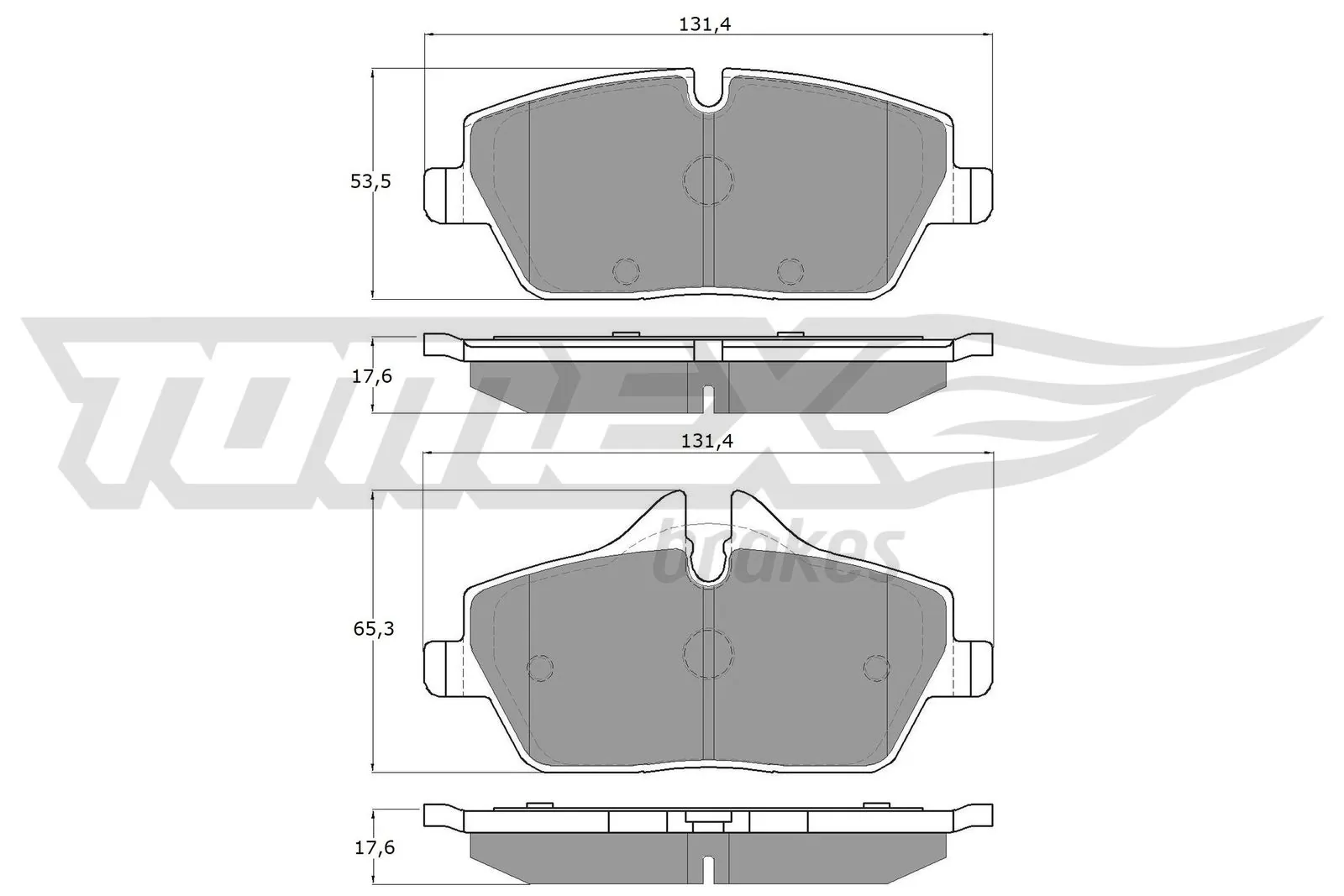 TOMEX Brakes fékbetétkészlet, tárcsafék - TX 14-33 - TothCarparts