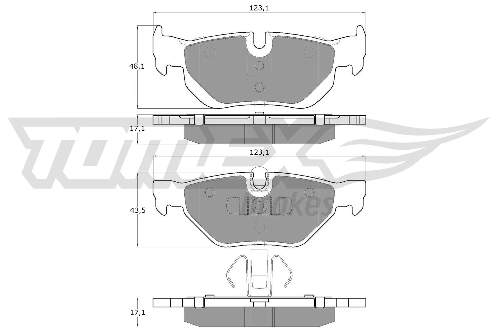 TOMEX Brakes fékbetétkészlet, tárcsafék - TX 14-36 - TothCarparts