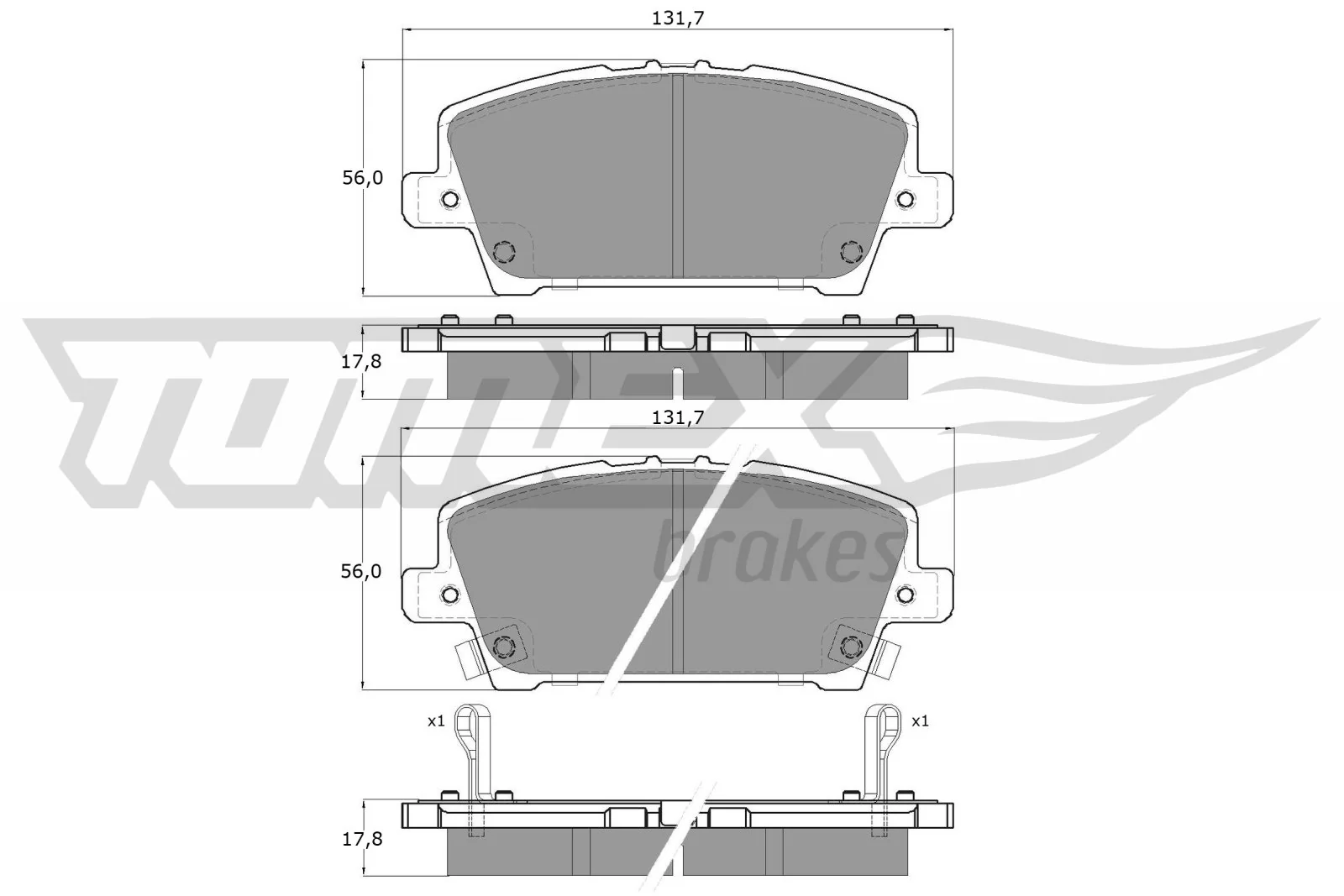 TOMEX Brakes fékbetétkészlet, tárcsafék - TX 14-52 - TothCarparts