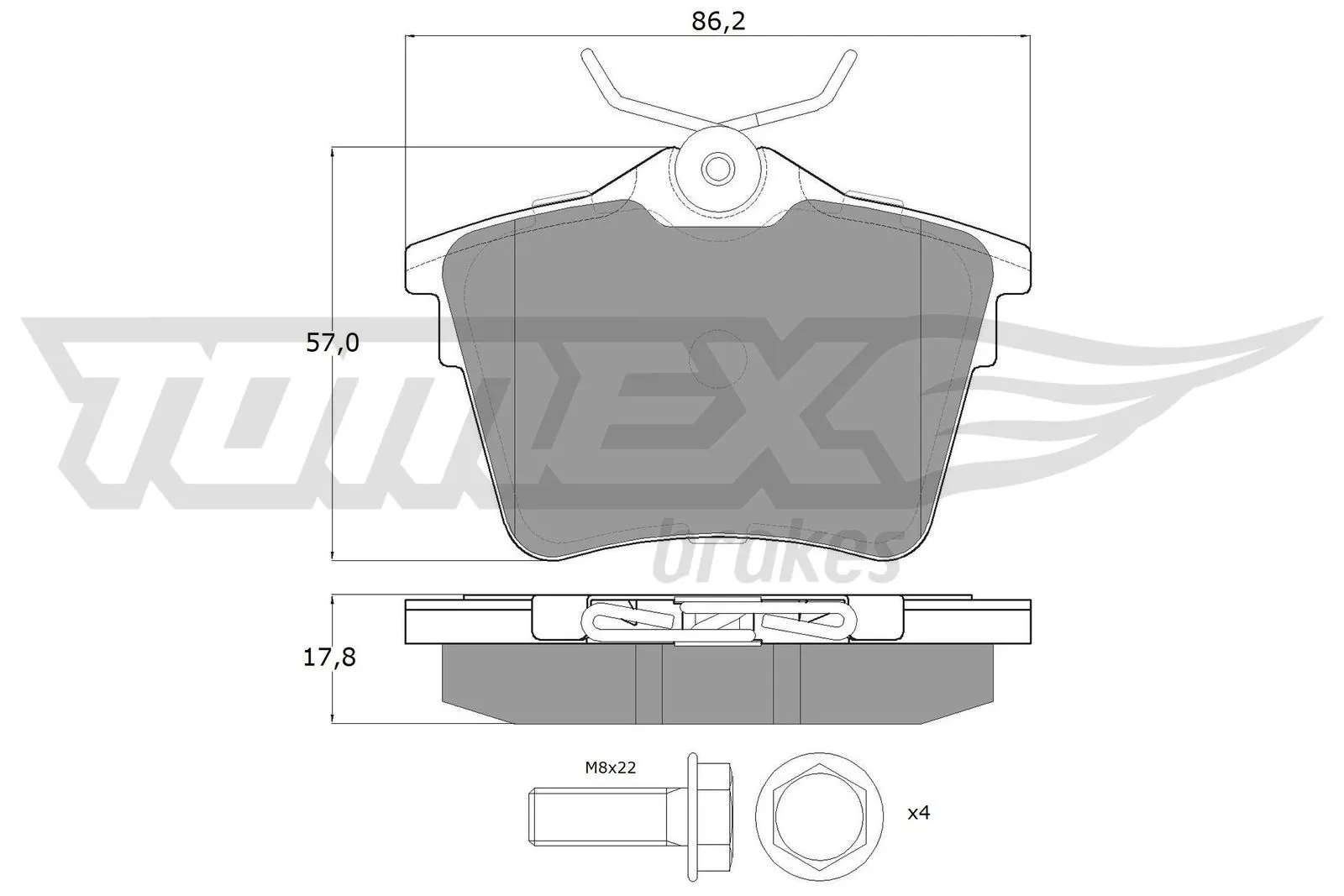 TOMEX Brakes fékbetétkészlet, tárcsafék - TX 14-69 - TothCarparts