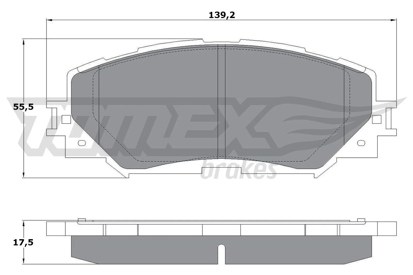 TOMEX Brakes fékbetétkészlet, tárcsafék - TX 14-72 - TothCarparts