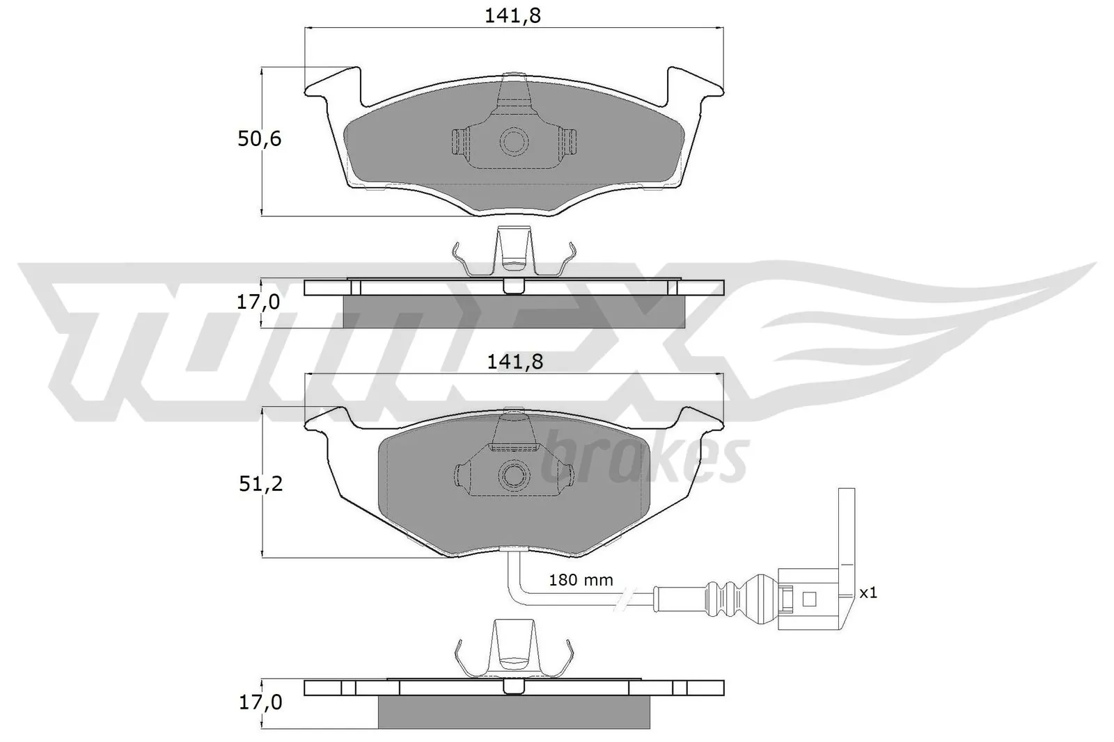 TOMEX Brakes fékbetétkészlet, tárcsafék - TX 14-78 - TothCarparts