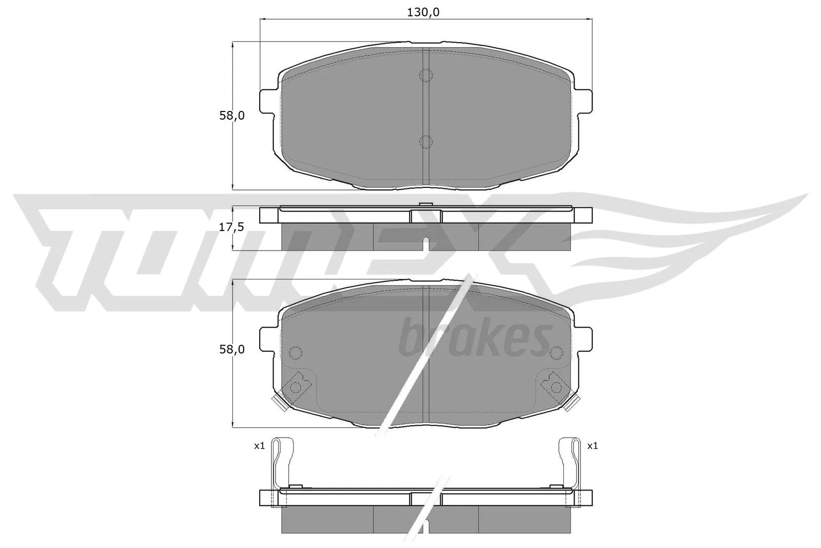 TOMEX Brakes fékbetétkészlet, tárcsafék - TX 14-99 - TothCarparts