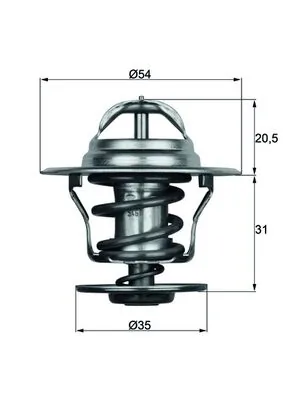 MAHLE termosztát, hűtőfolyadék - TX 15 87D - TothCarparts