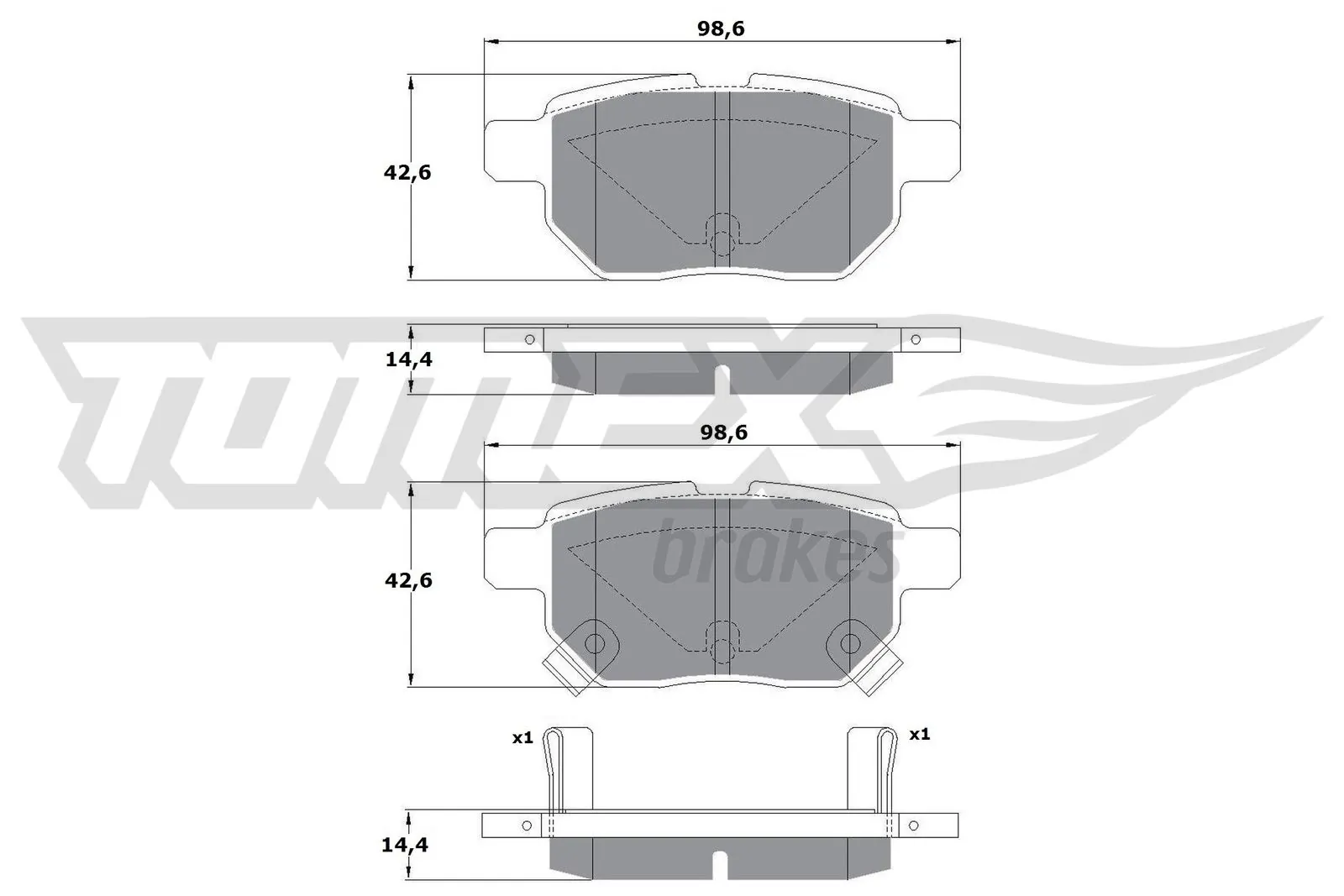 TOMEX Brakes fékbetétkészlet, tárcsafék - TX 15-01 - TothCarparts