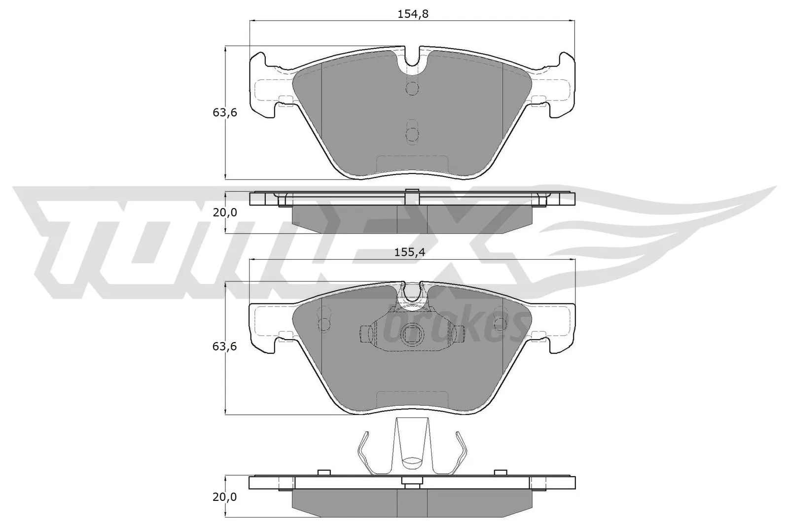 TOMEX Brakes fékbetétkészlet, tárcsafék - TX 15-09 - TothCarparts
