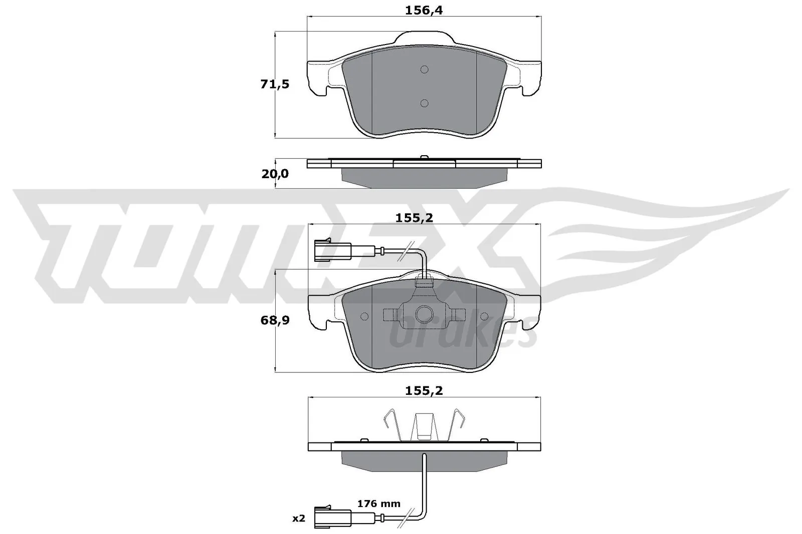 TOMEX Brakes fékbetétkészlet, tárcsafék - TX 15-25 - TothCarparts