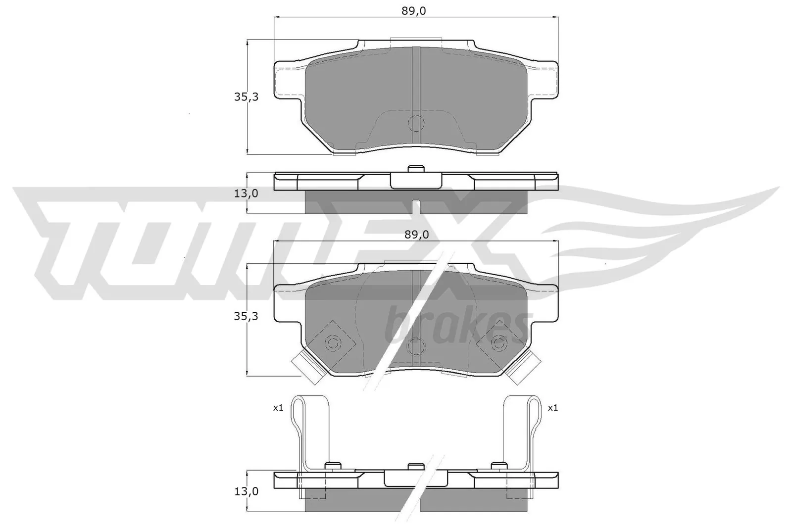 TOMEX Brakes fékbetétkészlet, tárcsafék - TX 15-32 - TothCarparts
