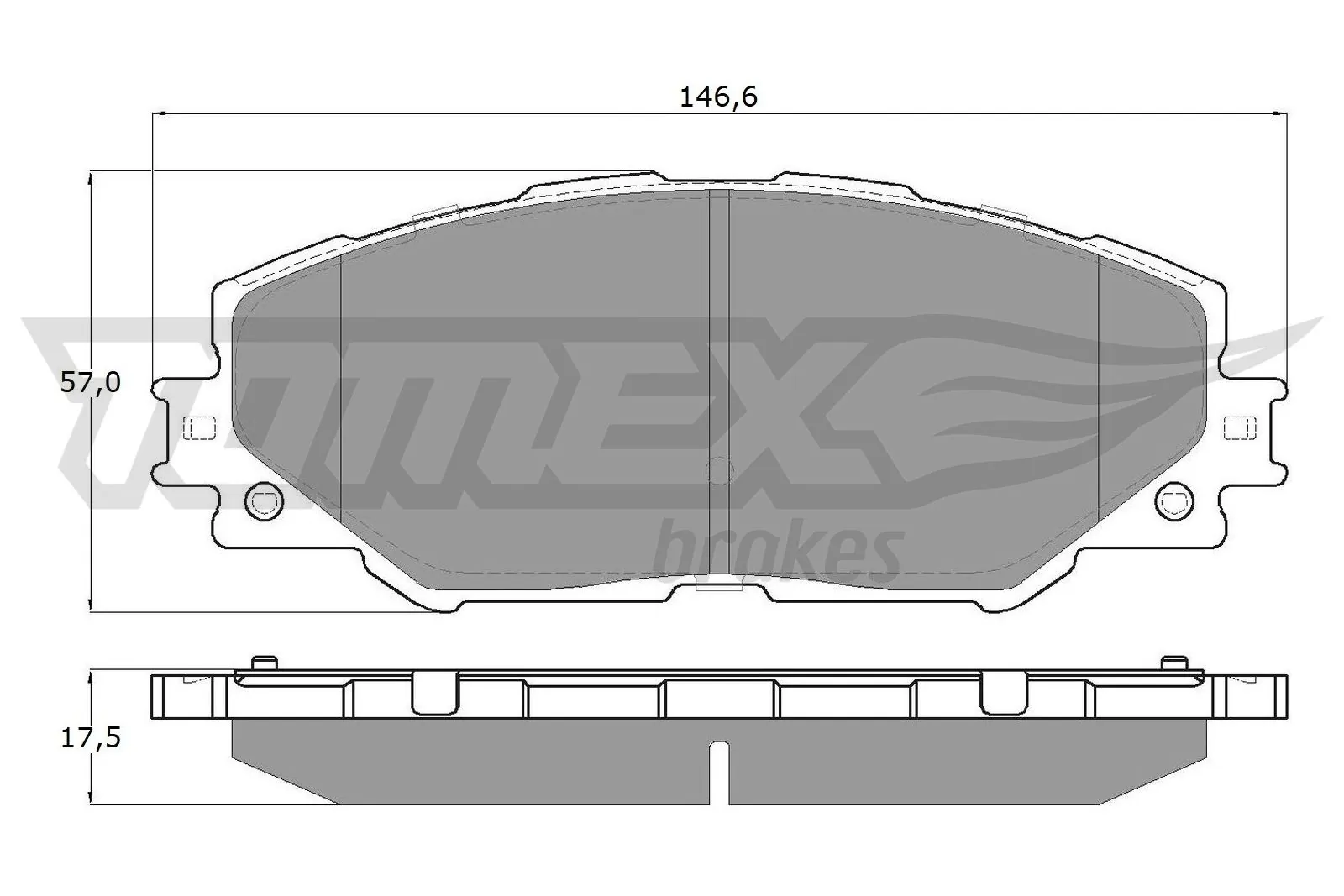 TOMEX Brakes fékbetétkészlet, tárcsafék - TX 15-41 - TothCarparts
