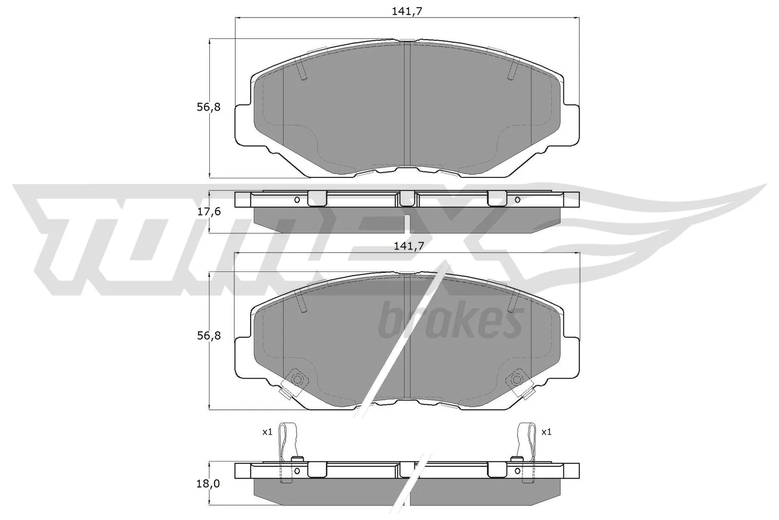 TOMEX Brakes fékbetétkészlet, tárcsafék - TX 15-58 - TothCarparts