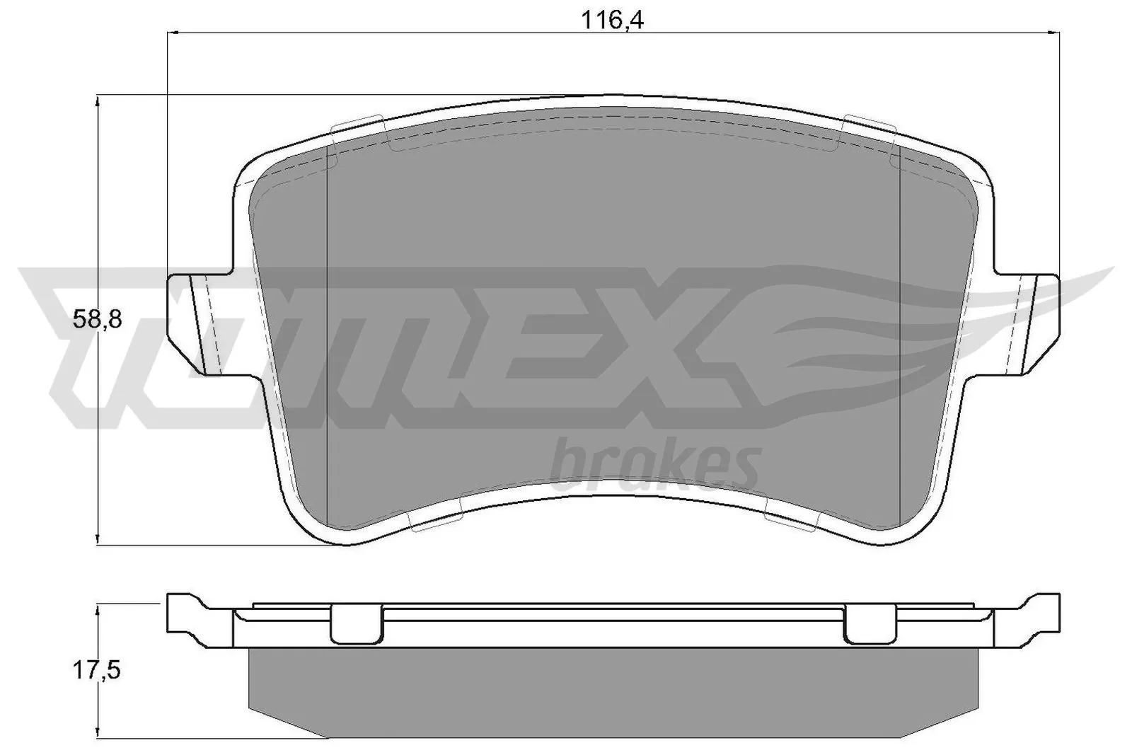 TOMEX Brakes fékbetétkészlet, tárcsafék - TX 15-81 - TothCarparts