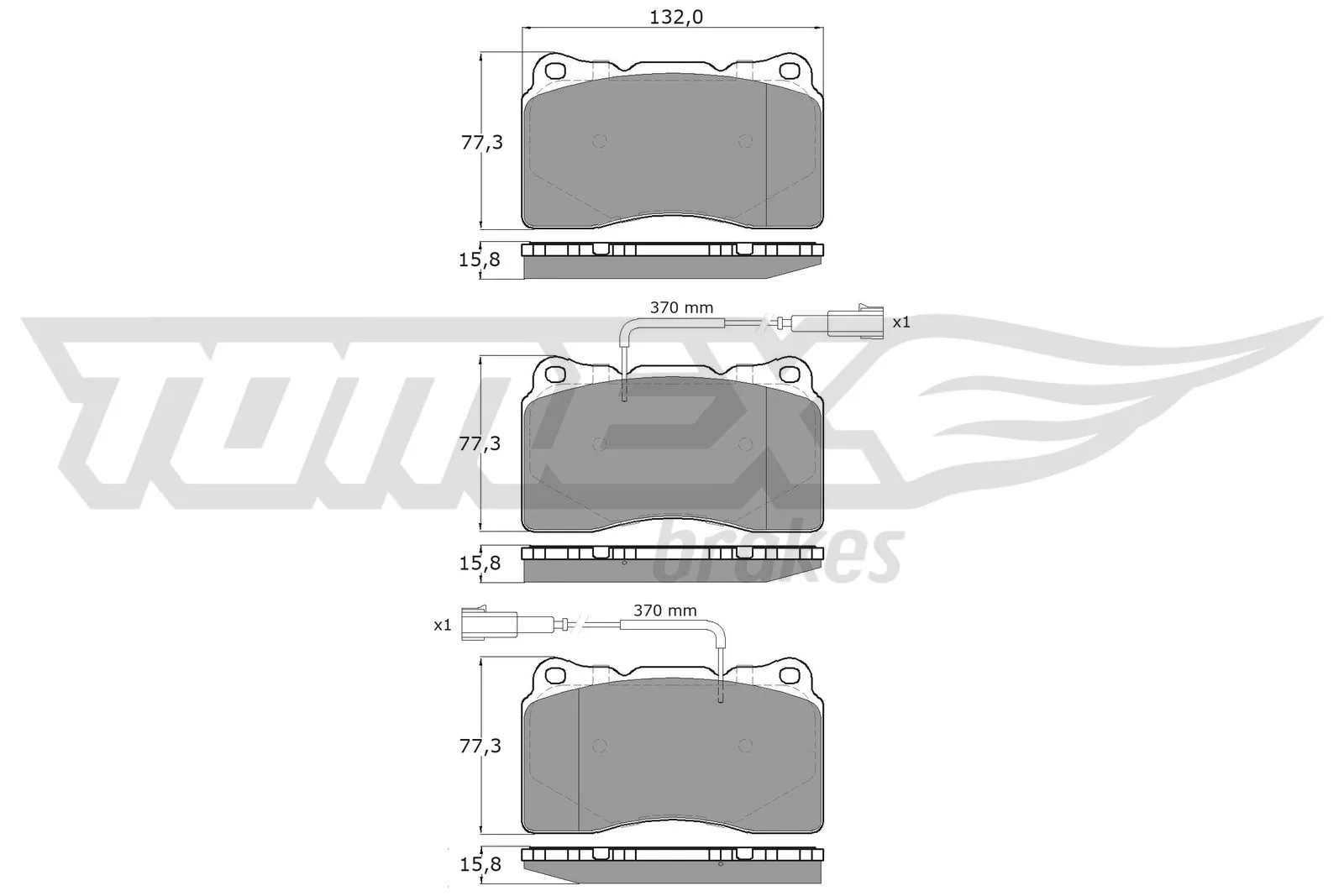 TOMEX Brakes fékbetétkészlet, tárcsafék - TX 15-88 - TothCarparts
