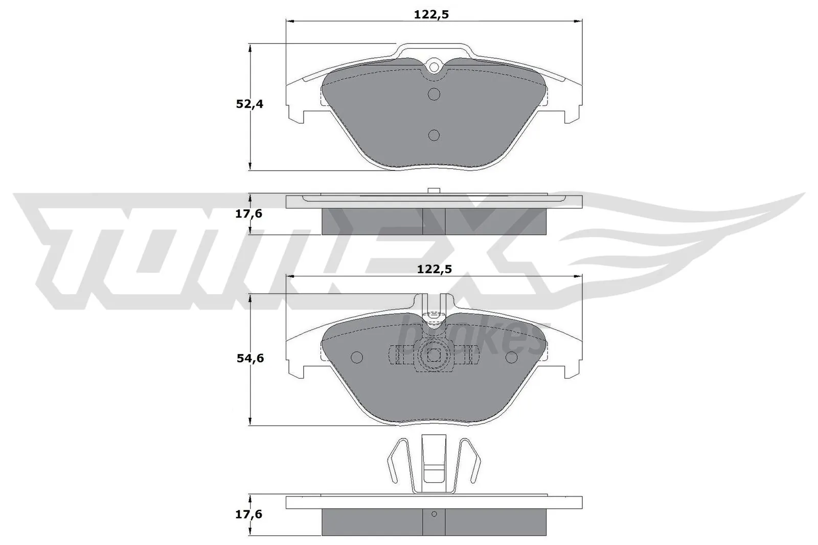 TOMEX Brakes fékbetétkészlet, tárcsafék - TX 16-01 - TothCarparts