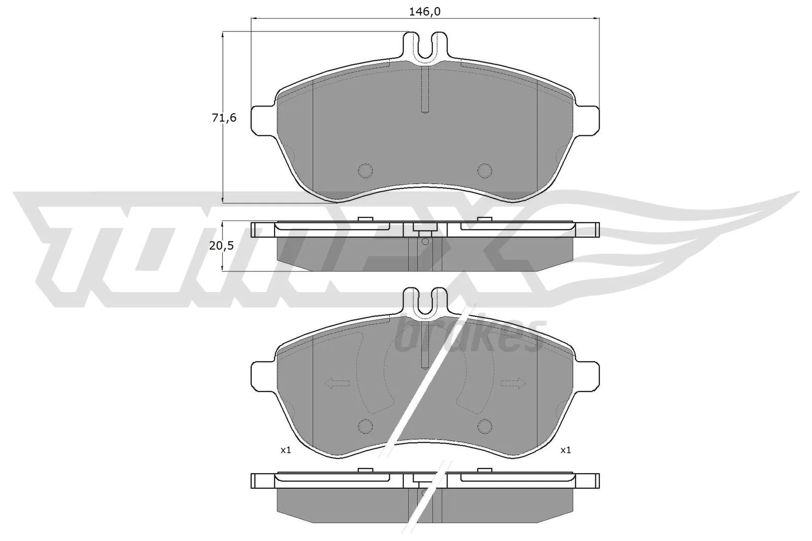 TOMEX Brakes fékbetétkészlet, tárcsafék - TX 16-02 - TothCarparts