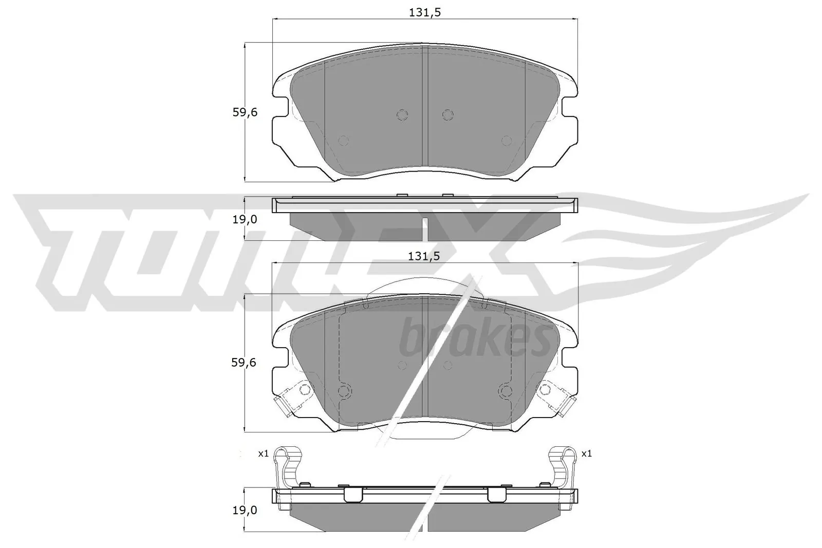 TOMEX Brakes fékbetétkészlet, tárcsafék - TX 16-33 - TothCarparts