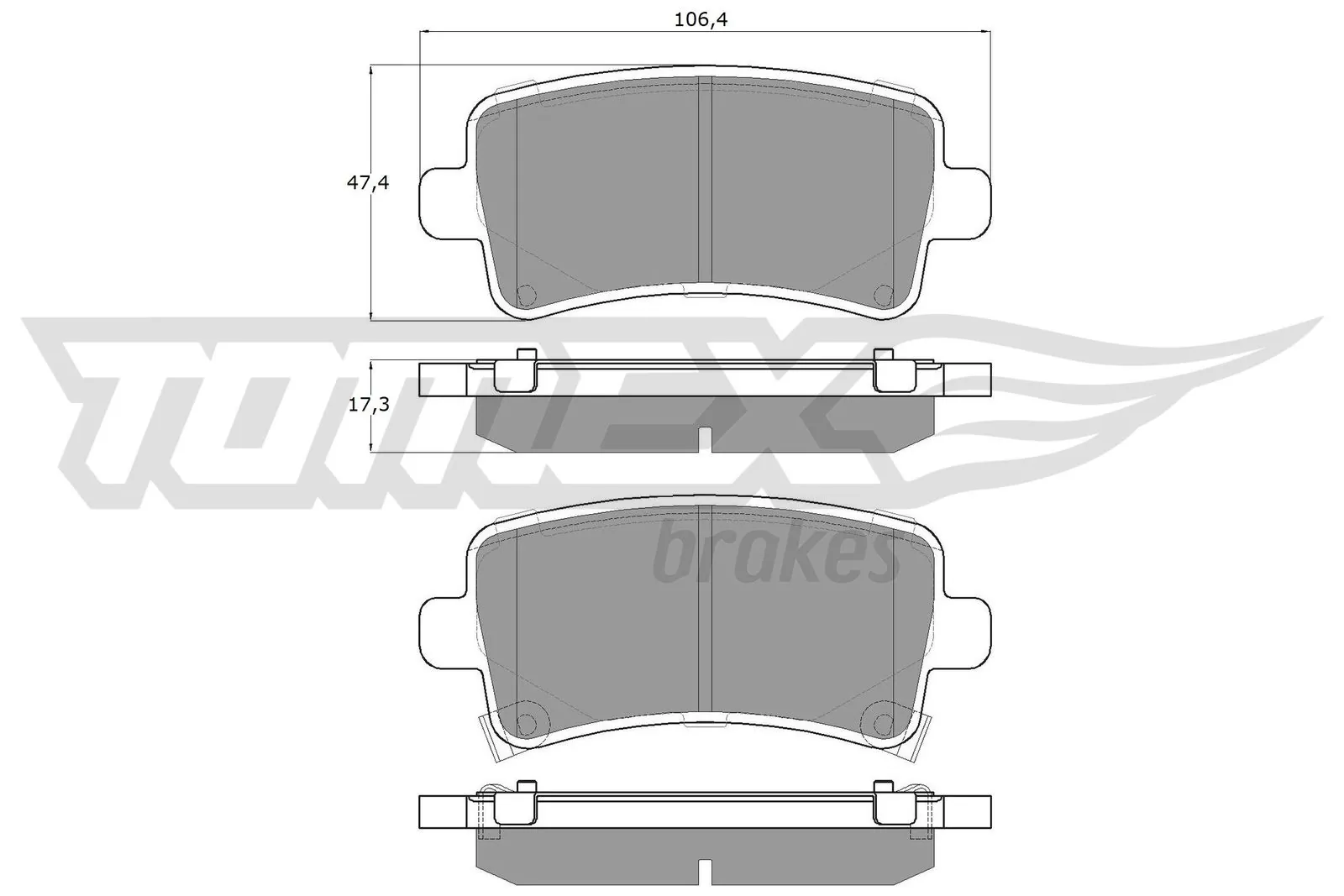 TOMEX Brakes fékbetétkészlet, tárcsafék - TX 16-36 - TothCarparts