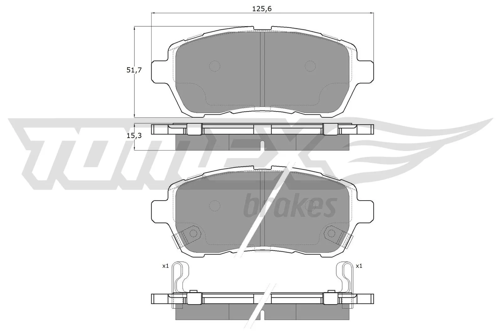 TOMEX Brakes fékbetétkészlet, tárcsafék - TX 16-47 - TothCarparts