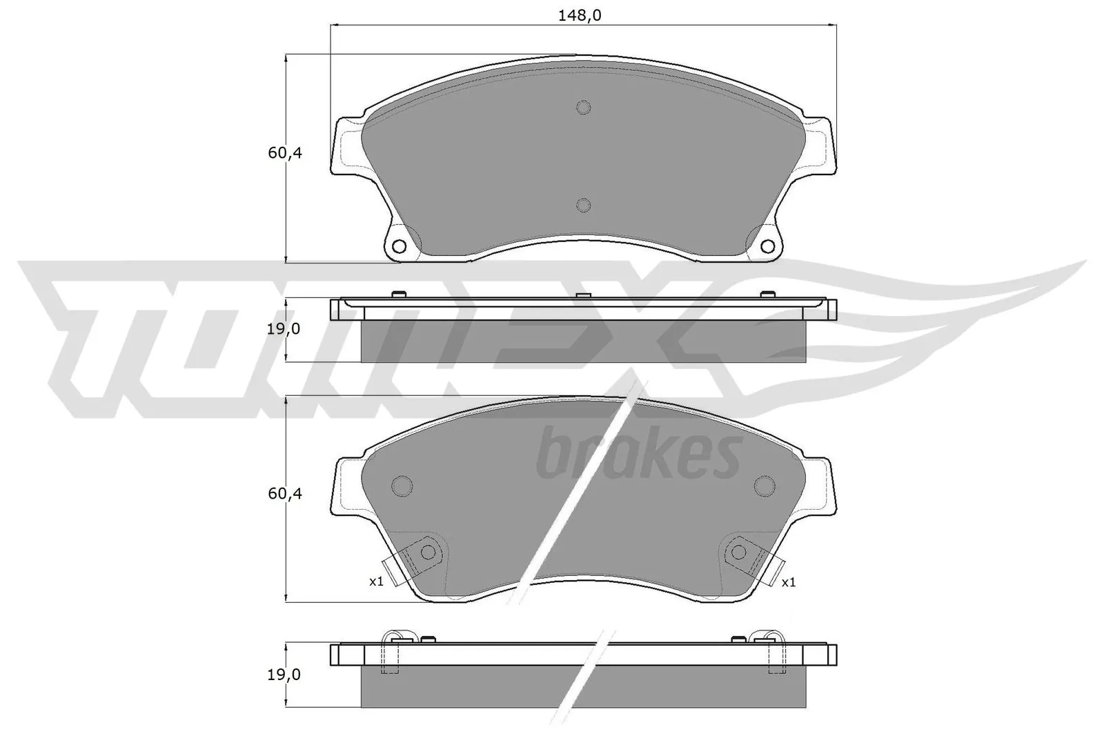 TOMEX Brakes fékbetétkészlet, tárcsafék - TX 16-50 - TothCarparts