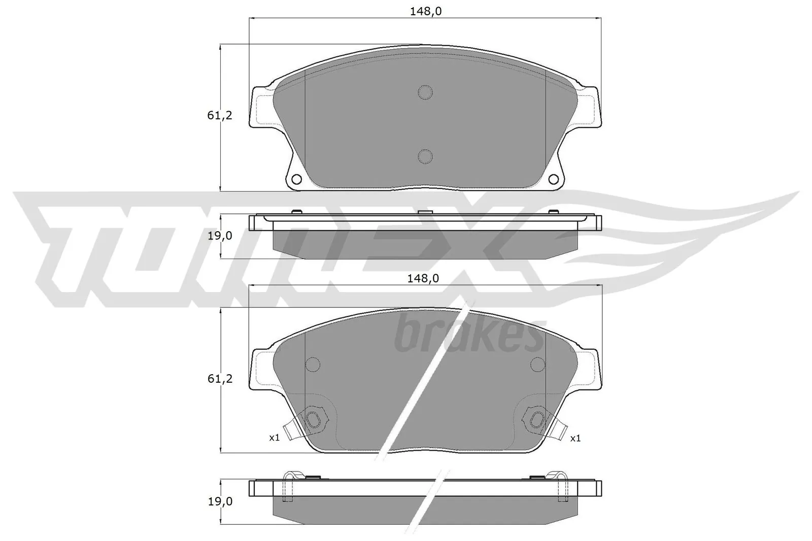 TOMEX Brakes fékbetétkészlet, tárcsafék - TX 16-51 - TothCarparts