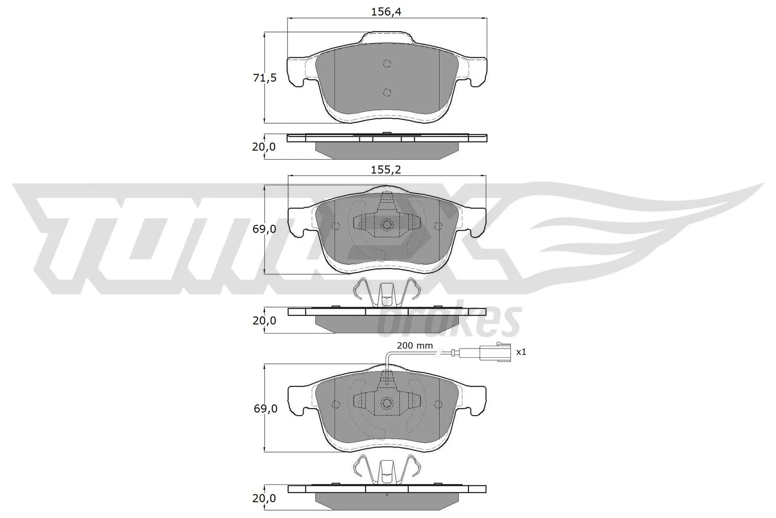 TOMEX Brakes fékbetétkészlet, tárcsafék - TX 16-63 - TothCarparts