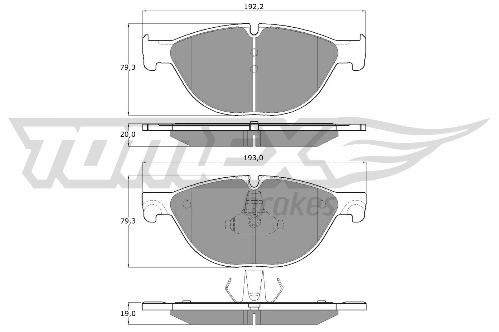 TOMEX Brakes fékbetétkészlet, tárcsafék - TX 16-66 - TothCarparts