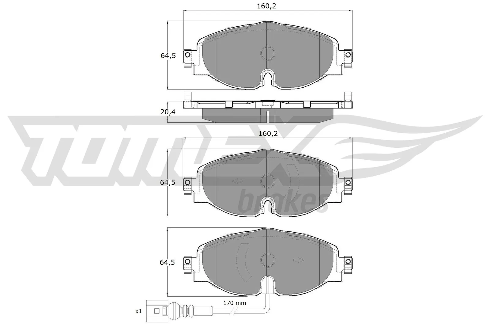 TOMEX Brakes fékbetétkészlet, tárcsafék - TX 16-97 - TothCarparts