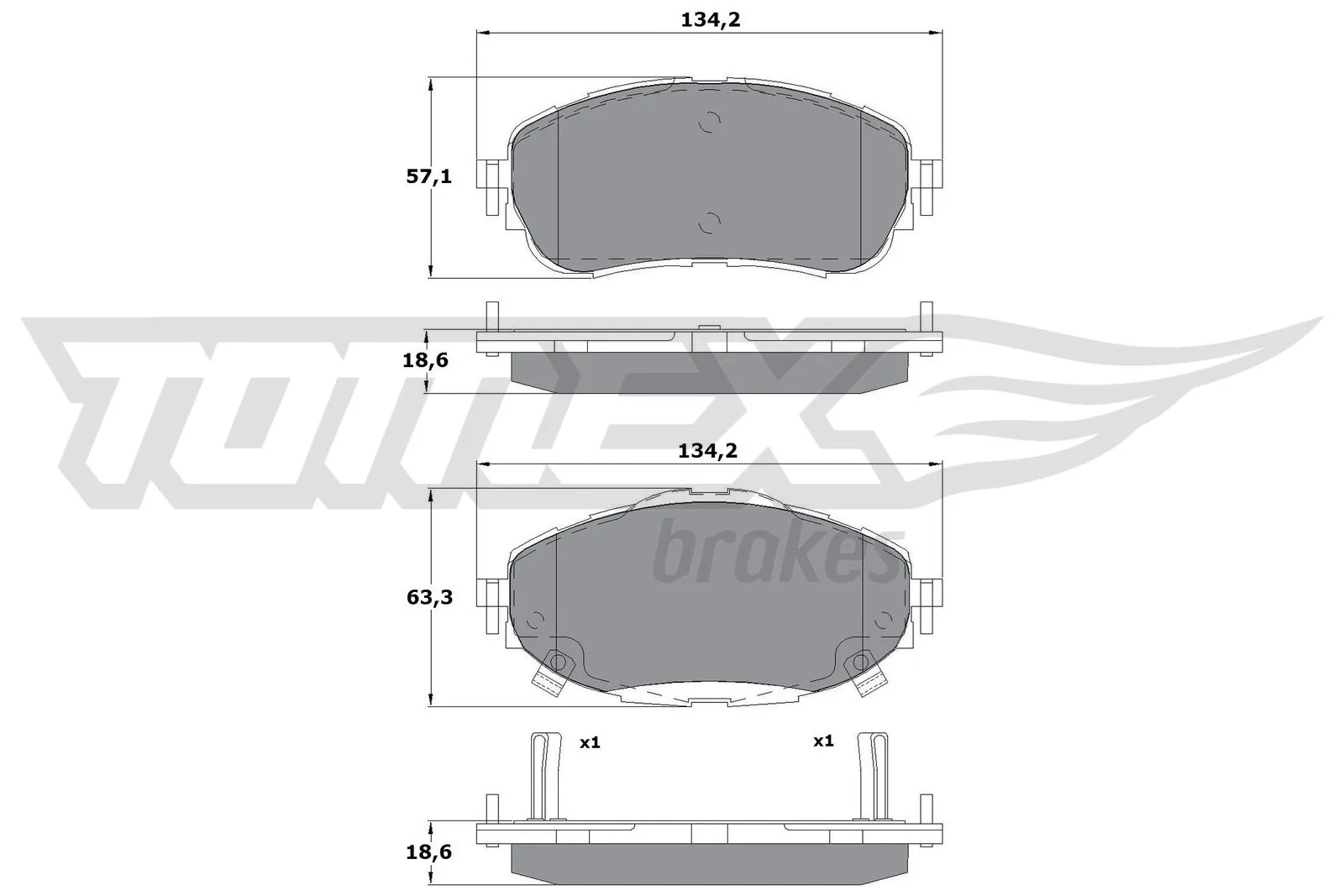 TOMEX Brakes fékbetétkészlet, tárcsafék - TX 16-99 - TothCarparts