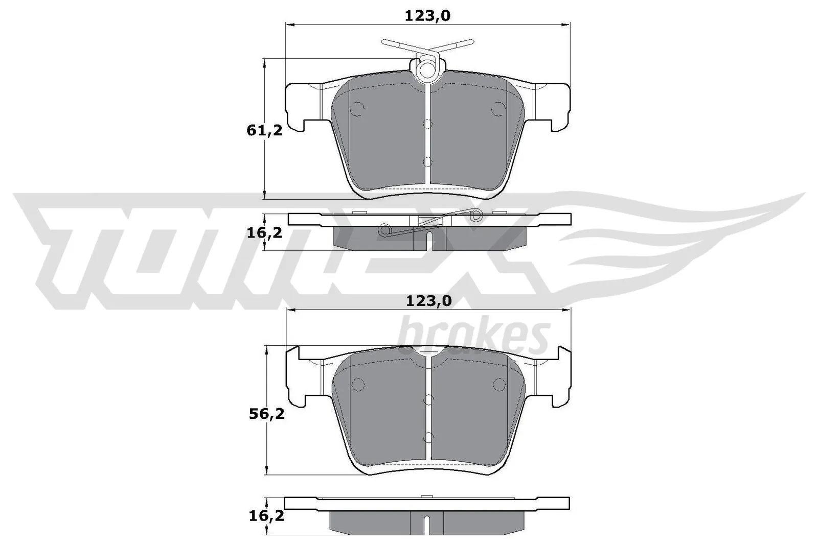 TOMEX Brakes fékbetétkészlet, tárcsafék - TX 17-05 - TothCarparts