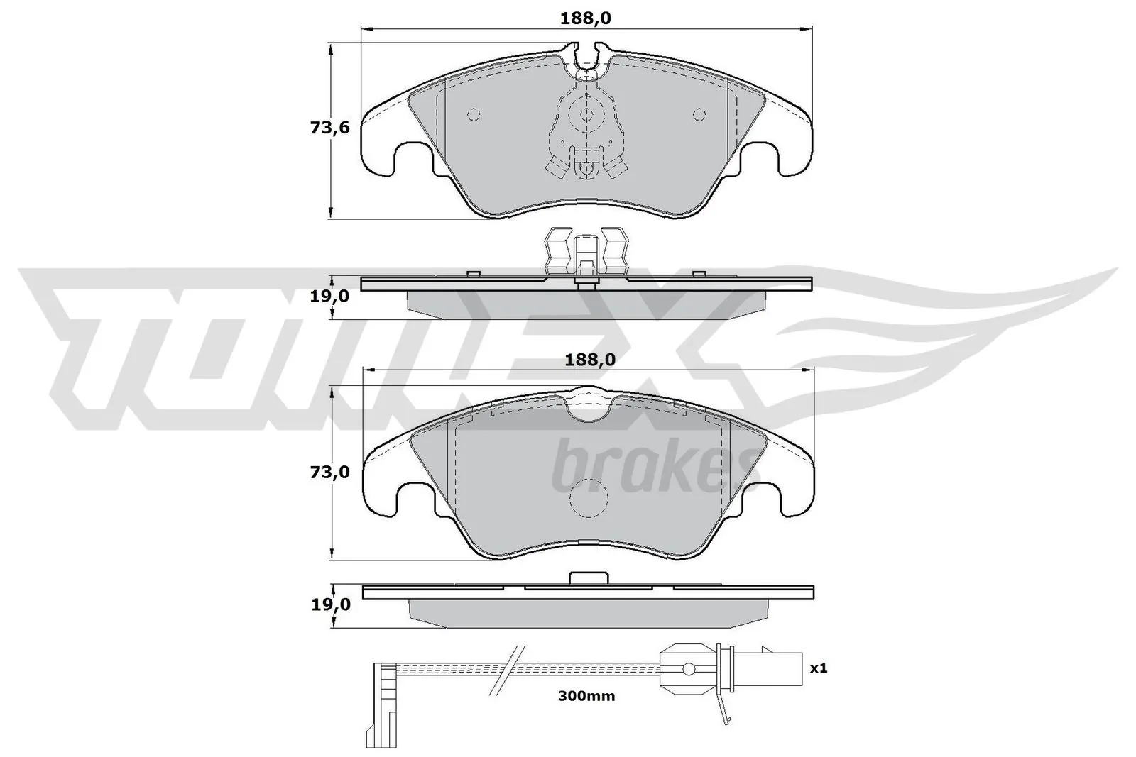 TOMEX Brakes fékbetétkészlet, tárcsafék - TX 17-13 - TothCarparts