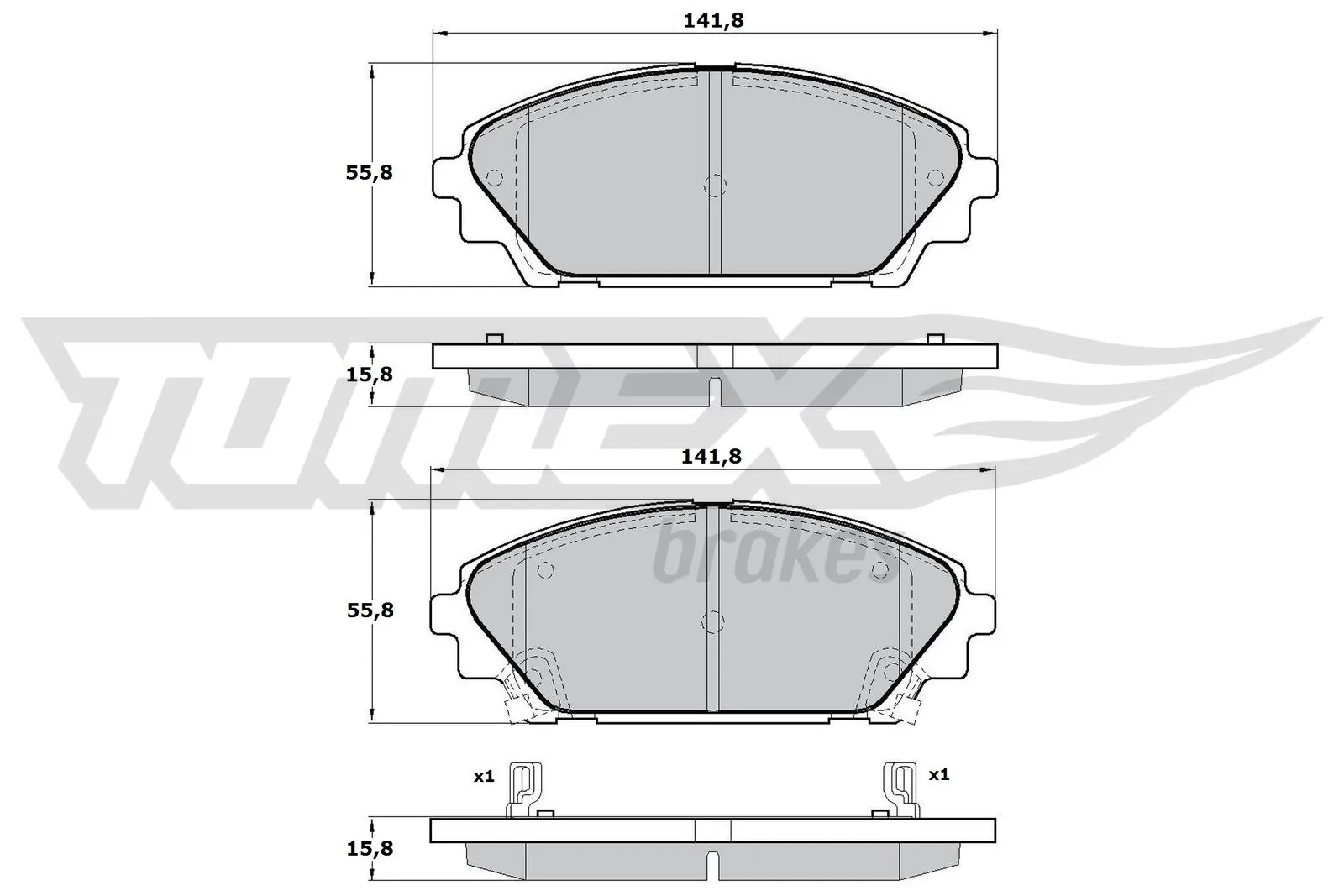 TOMEX Brakes fékbetétkészlet, tárcsafék - TX 17-23 - TothCarparts