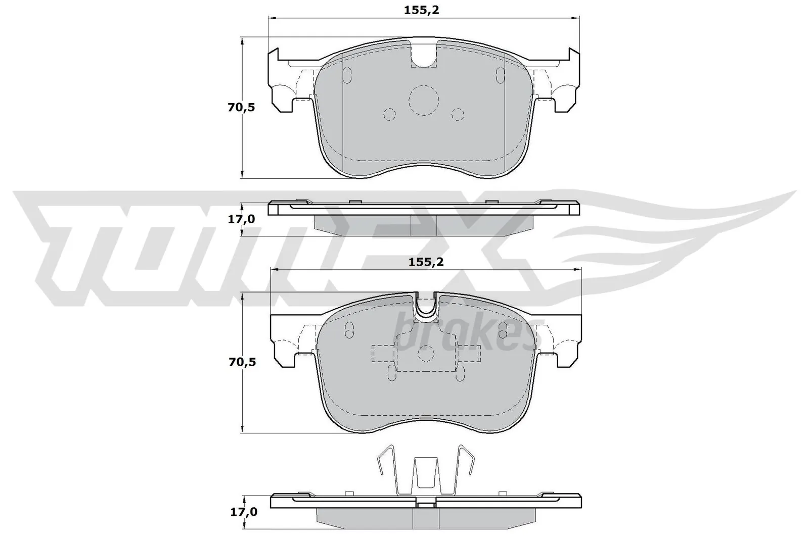 TOMEX Brakes fékbetétkészlet, tárcsafék - TX 17-29 - TothCarparts
