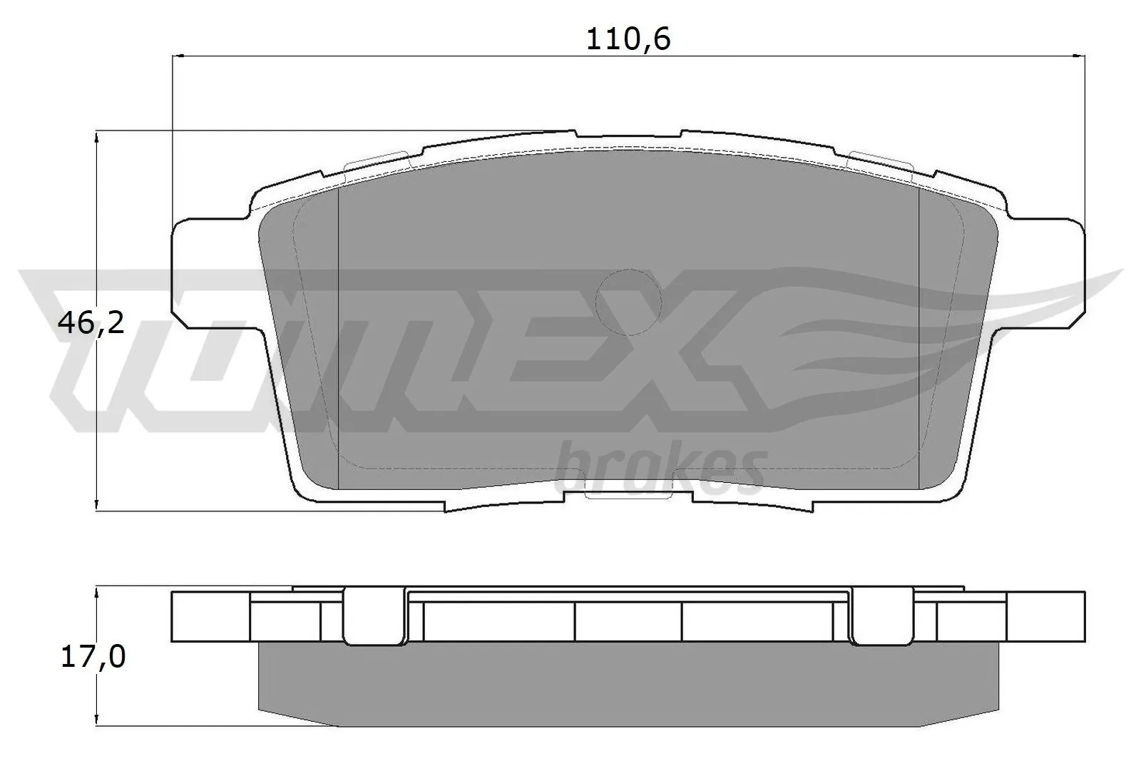TOMEX Brakes fékbetétkészlet, tárcsafék - TX 17-43 - TothCarparts