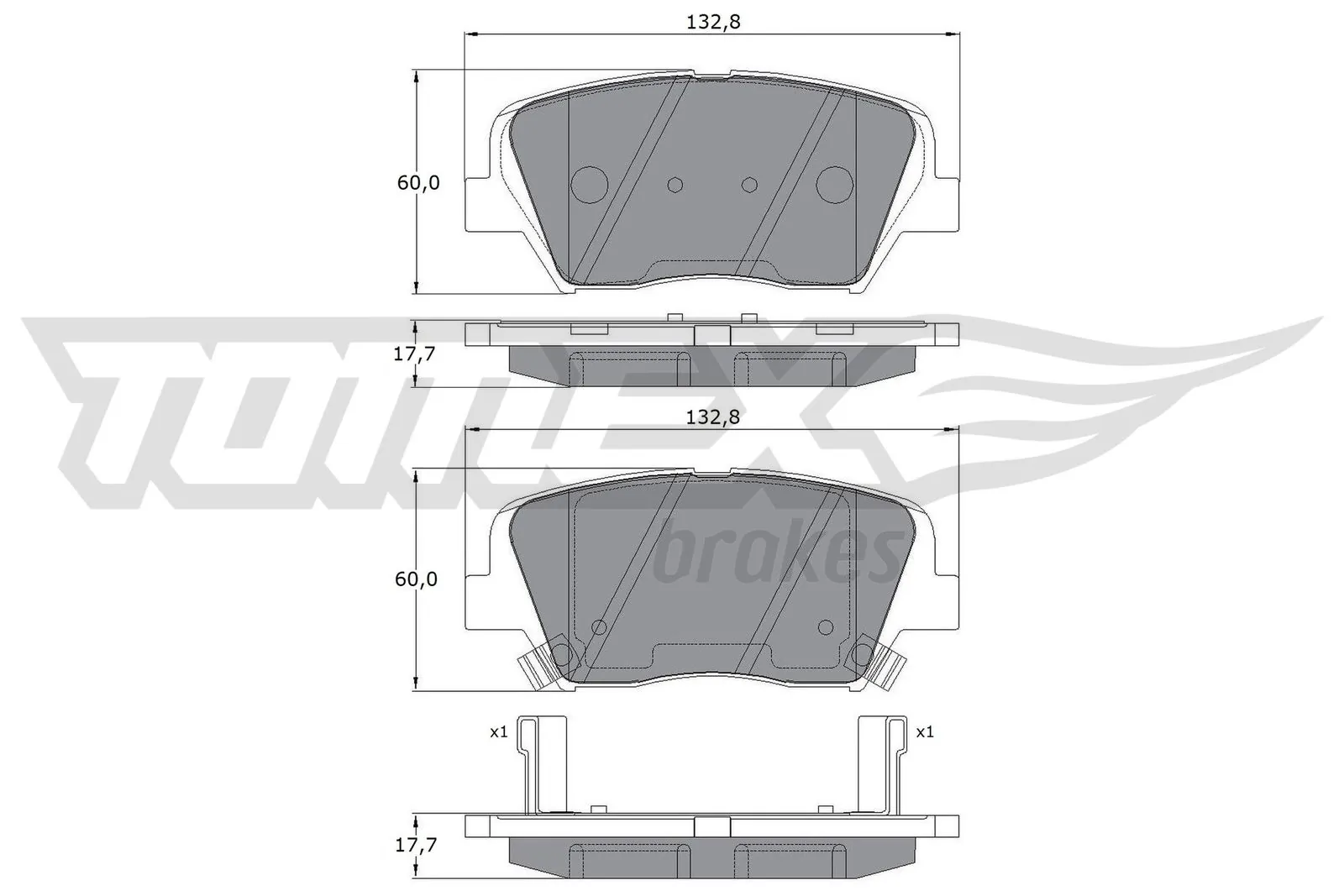 TOMEX Brakes fékbetétkészlet, tárcsafék - TX 17-46 - TothCarparts