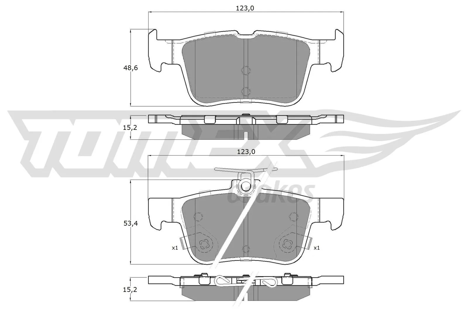 TOMEX Brakes fékbetétkészlet, tárcsafék - TX 17-76 - TothCarparts