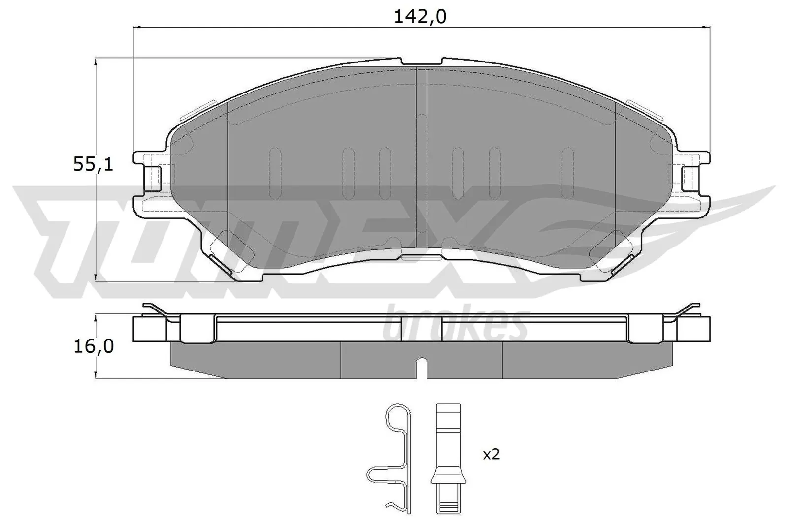 TOMEX Brakes fékbetétkészlet, tárcsafék - TX 18-13 - TothCarparts