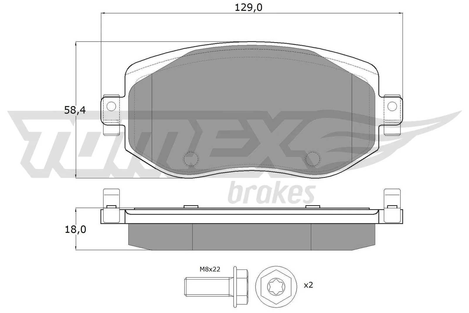 TOMEX Brakes fékbetétkészlet, tárcsafék - TX 18-33 - TothCarparts