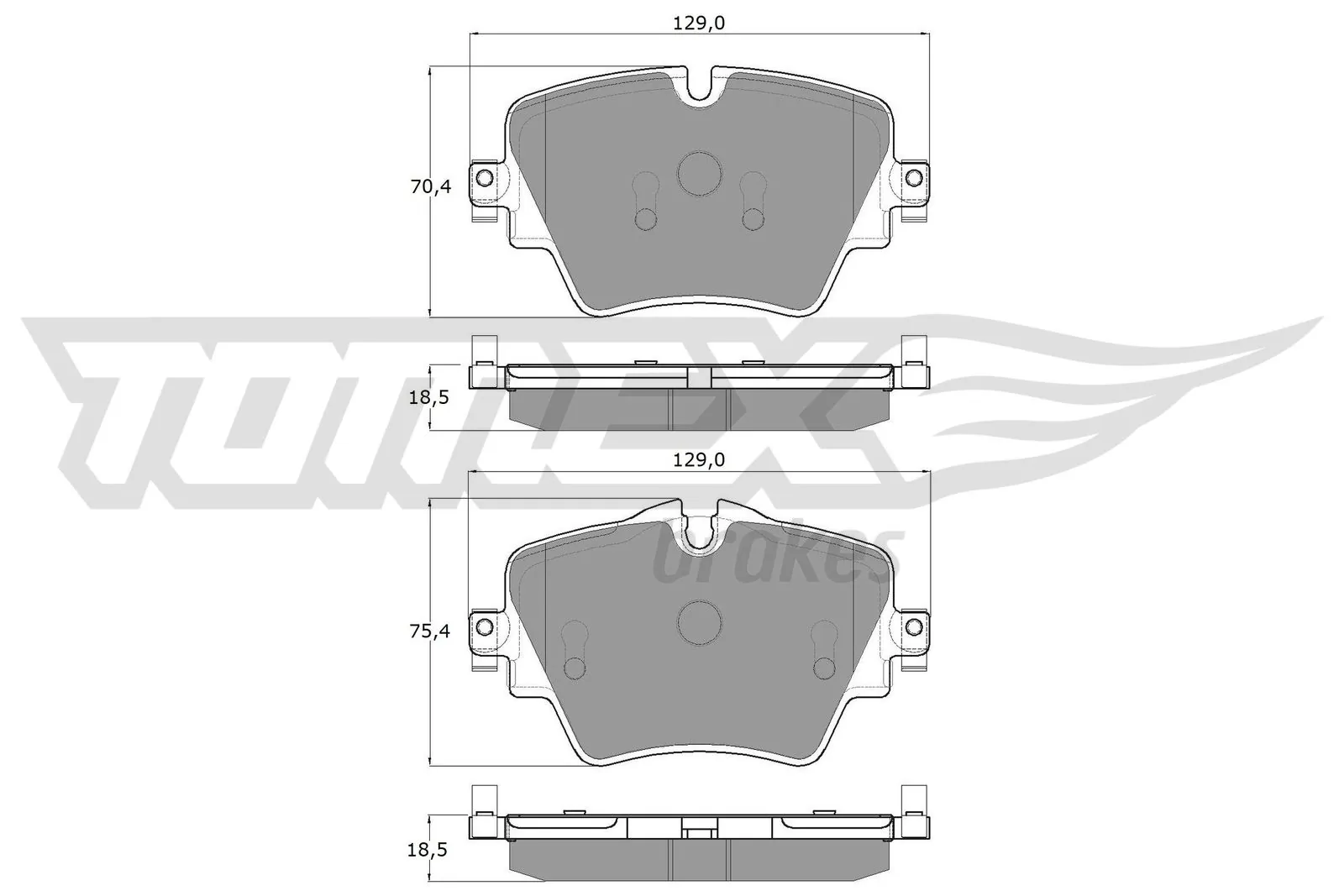TOMEX Brakes fékbetétkészlet, tárcsafék - TX 18-43 - TothCarparts