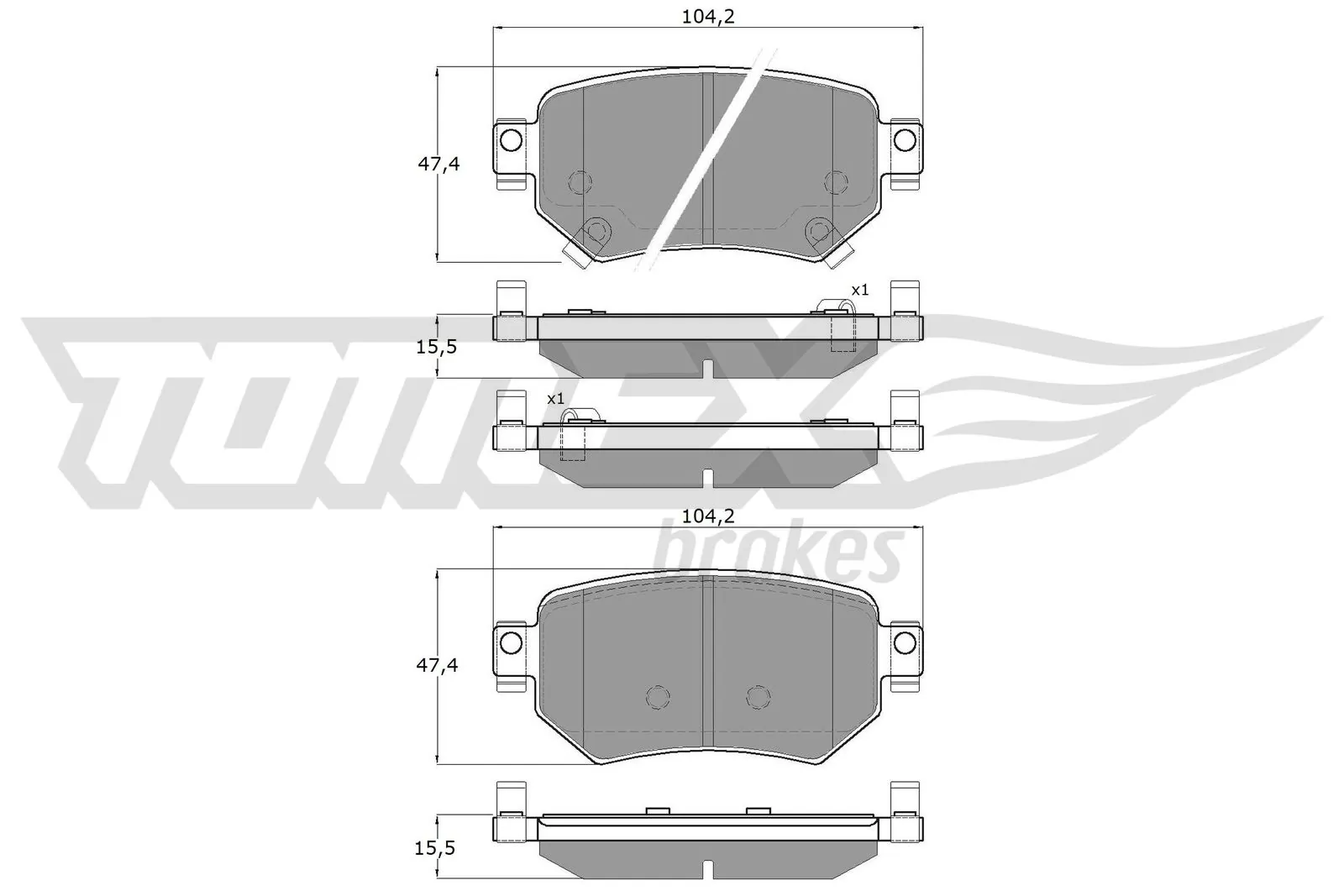 TOMEX Brakes fékbetétkészlet, tárcsafék - TX 18-70 - TothCarparts