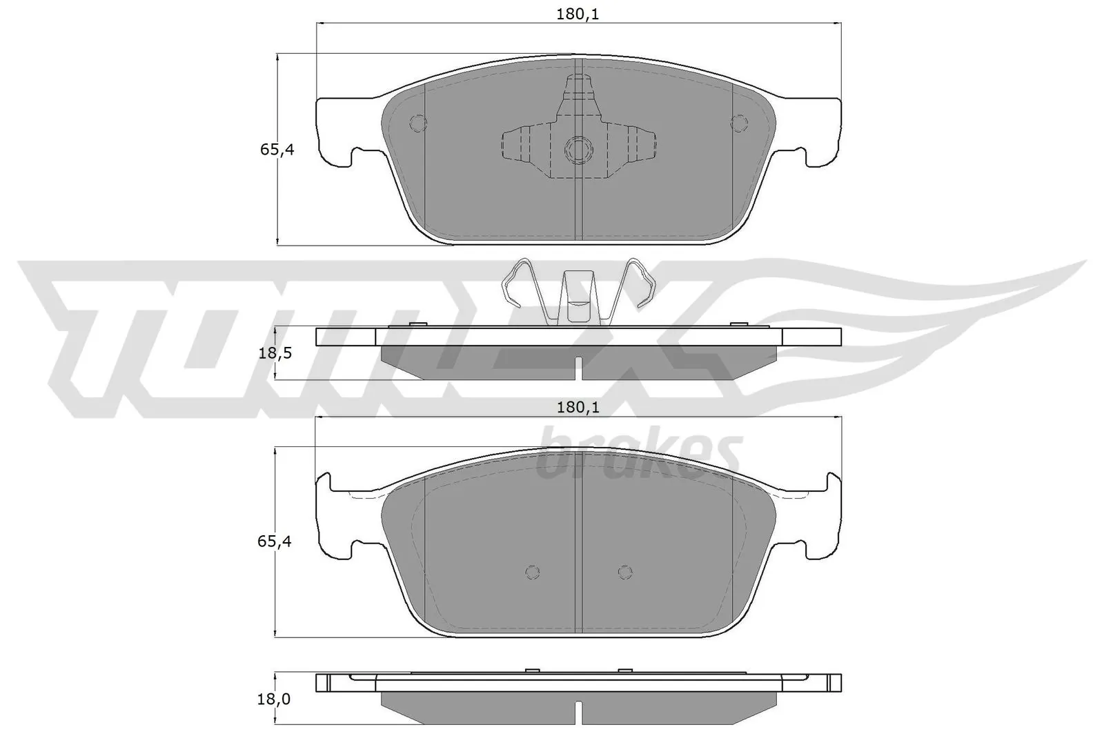 TOMEX Brakes fékbetétkészlet, tárcsafék - TX 18-91 - TothCarparts