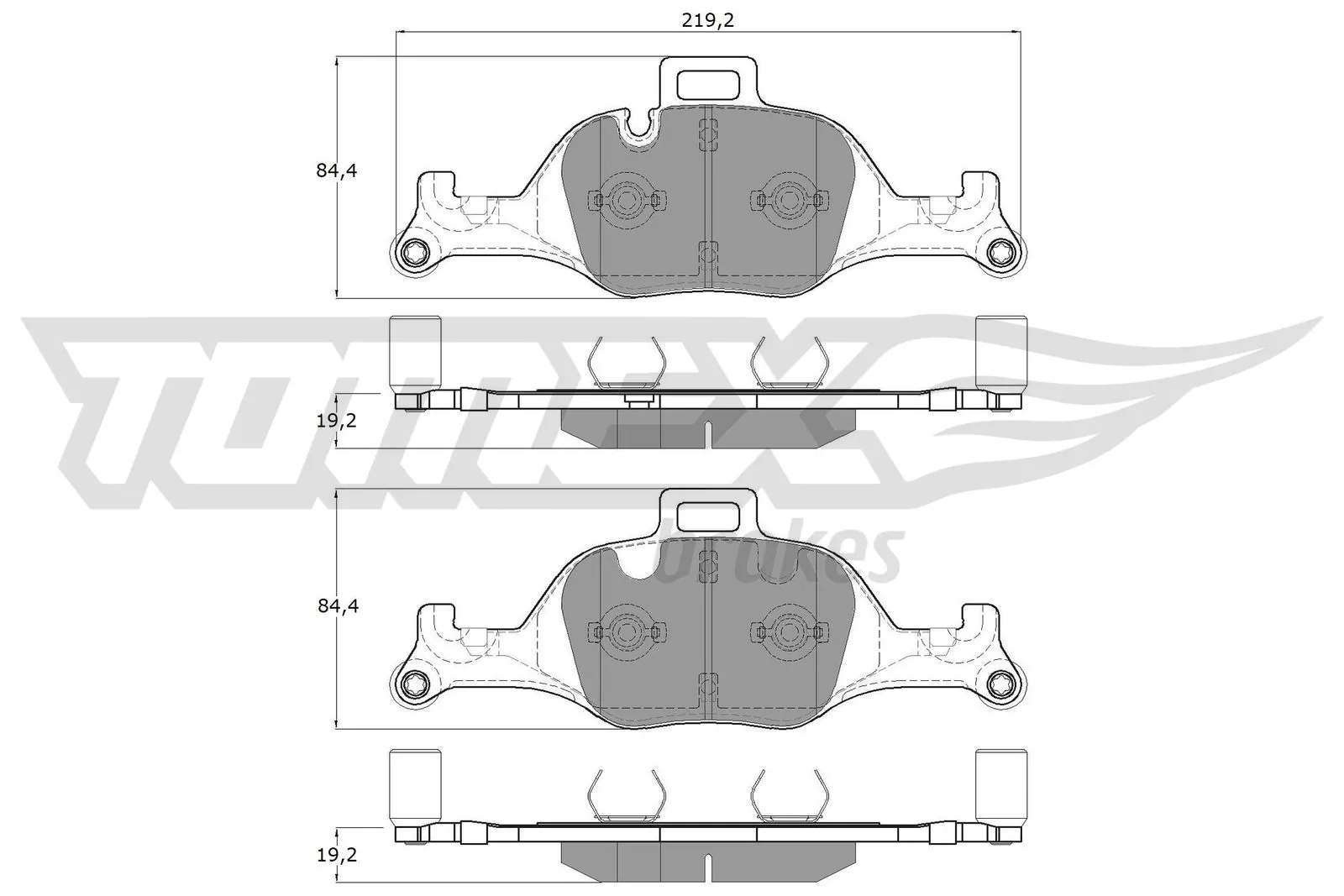 TOMEX Brakes fékbetétkészlet, tárcsafék - TX 19-08 - TothCarparts