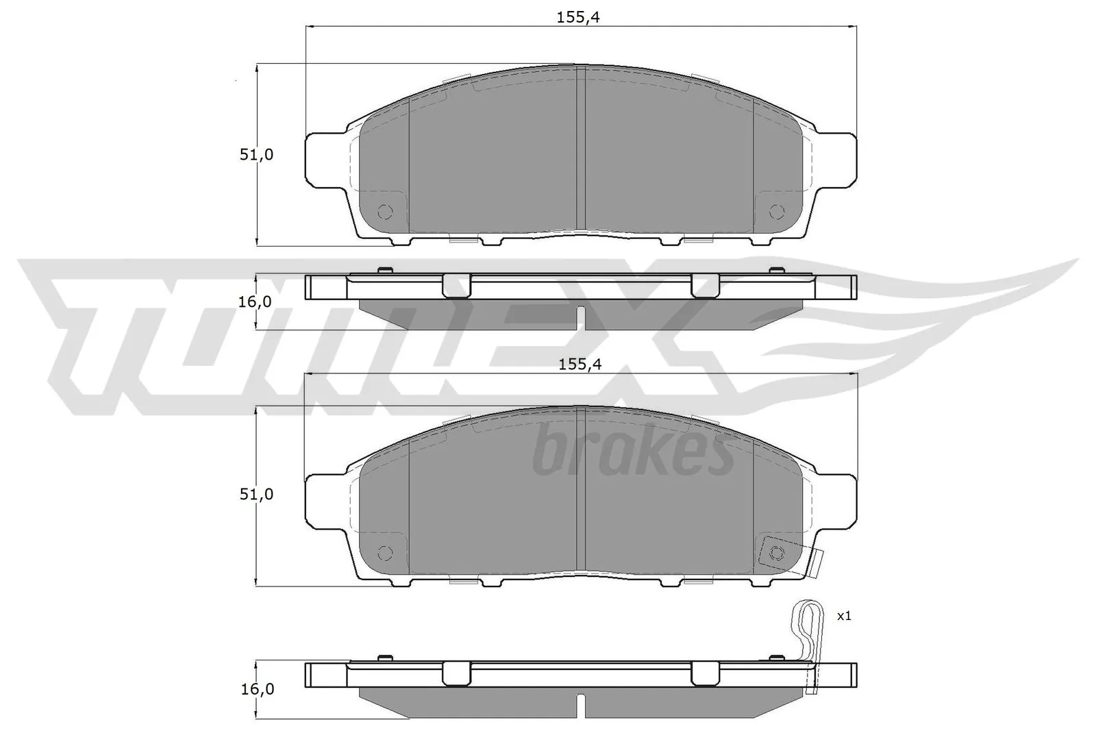 TOMEX Brakes fékbetétkészlet, tárcsafék - TX 19-31 - TothCarparts