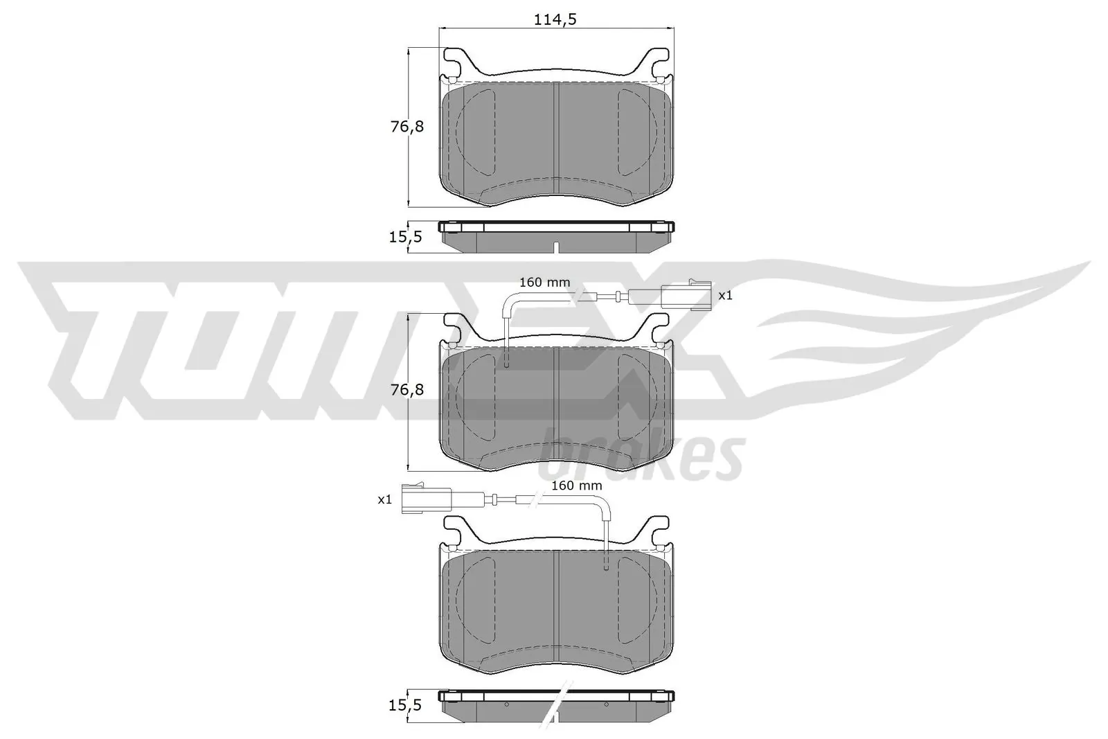 TOMEX Brakes fékbetétkészlet, tárcsafék - TX 19-56 - TothCarparts