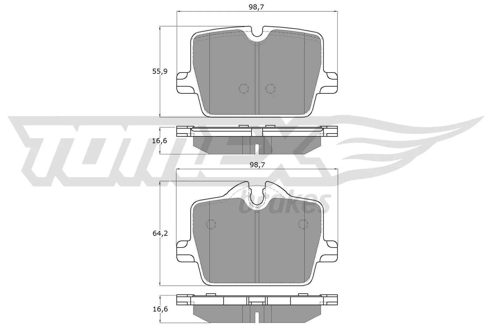TOMEX Brakes fékbetétkészlet, tárcsafék - TX 19-73 - TothCarparts
