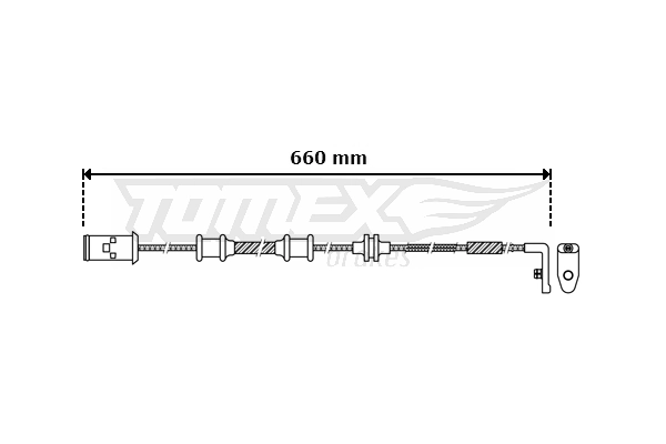 TOMEX Brakes figyelmezető kontaktus, fékbetétkopás - TX 30-36 - TothCarparts