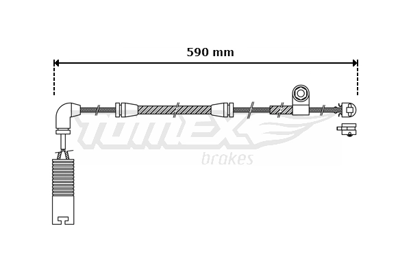 TOMEX Brakes figyelmezető kontaktus, fékbetétkopás - TX 30-37 - TothCarparts